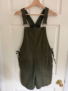 Toad & Co Olive Green Women's Short Overalls Sz S